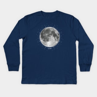 Full Moon - Moon Phases Kids Long Sleeve T-Shirt